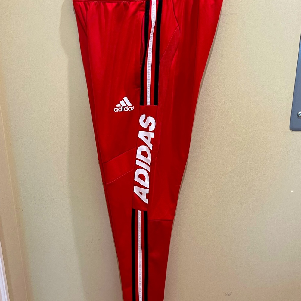 Adidas size small red track pants